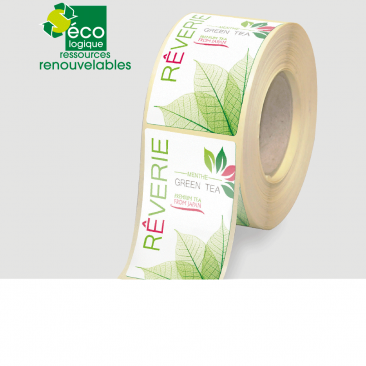 Etiquettes ecologiques papier recyclé