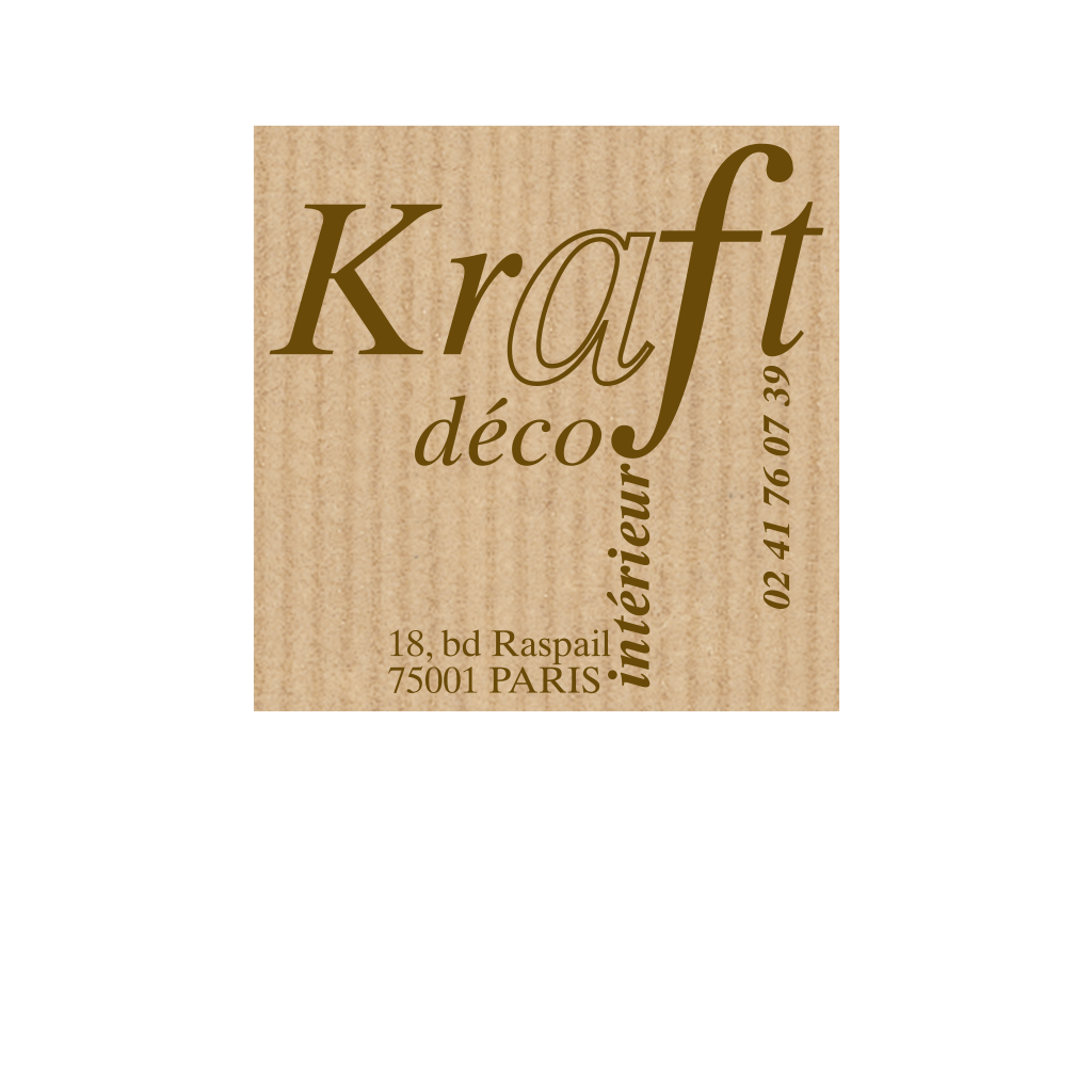 etiquettes KRAFT carrée - etiquettes autocollantes -imprimerie