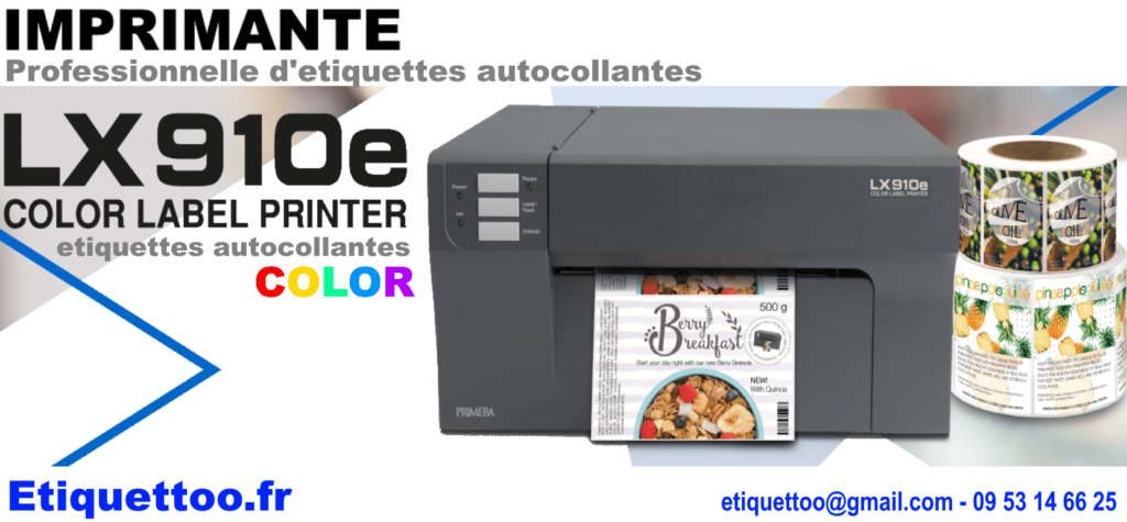 Imprimante couleur d’étiquette PROFESSIONNELLES LX910e