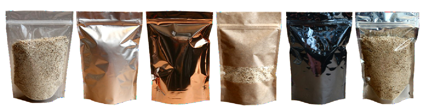 100 Sachets Doypack En Aluminium à Fond Plat - Fermeture Zip Hermétique - Pour Conservation Alimentaire Longue Durée
