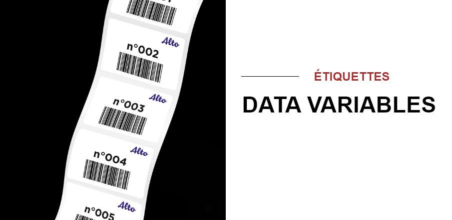 etiquettes-QR-code - Data variables et numérotation - codes-barres