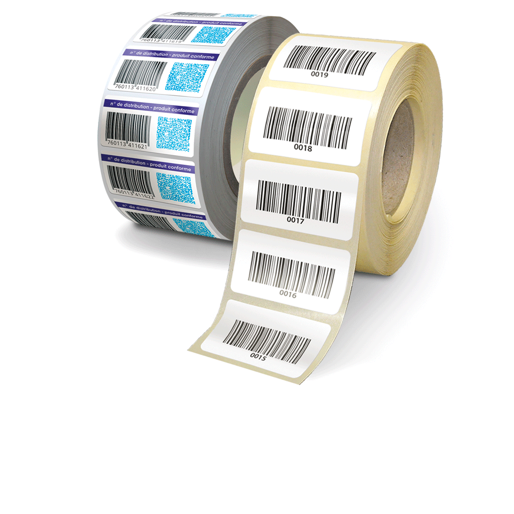 etiquettes QR code + Data variables et numérotation + codes-barres