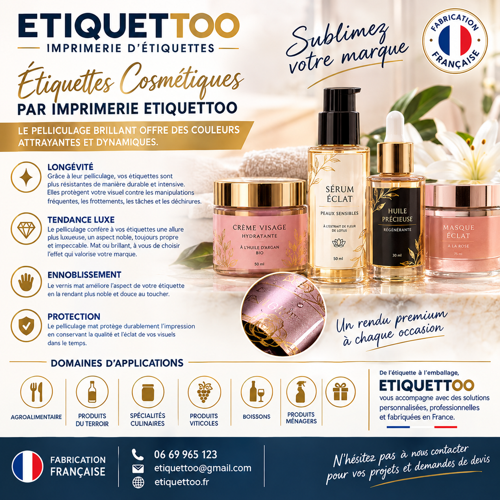 Impression d'étiquettes adhésives personnalisées en bobine par Étiquettoo-etiquette-adhesive-cosmetique-etiquettoo