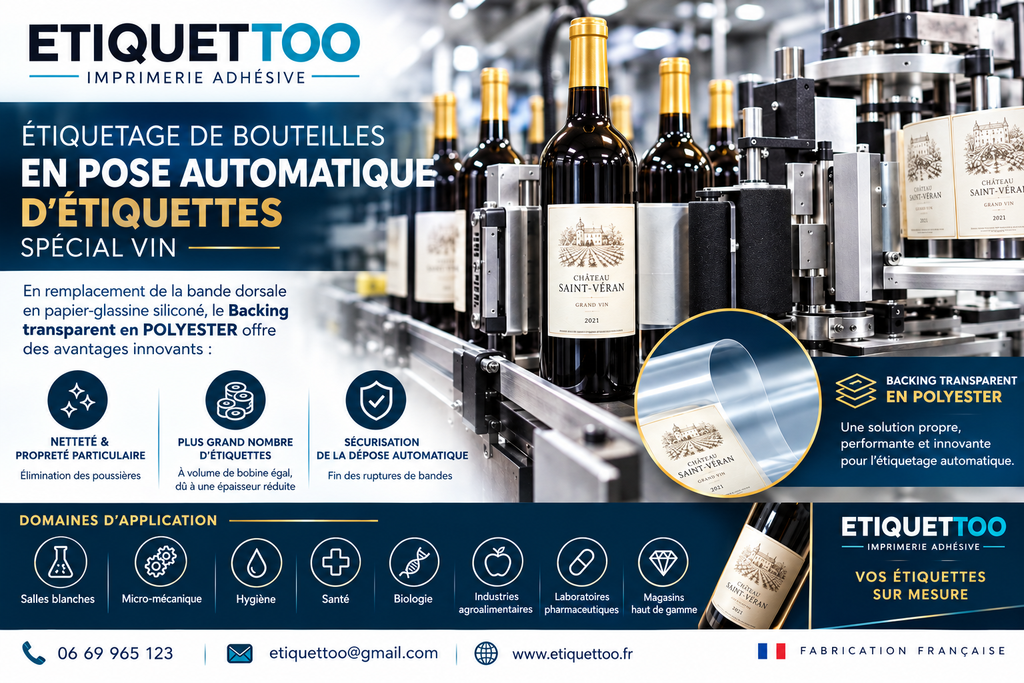 Pose d’étiquettes adhésives : questions et réponses – ETIQUETTOO
Comment bien poser une étiquette autocollante ?

Pour obtenir une bonne adhésion, il faut tenir compte du support sur lequel l’étiquette est appliquée, de son état de surface, de la température, de l'humidité et du type d'adhésif choisi.